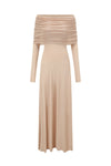SWAYING/KNIT one-line collar cutout dress SW24SS2L24 pink apricot PS71